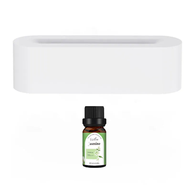 White square flame aroma diffuser with LED lights and water mist emission