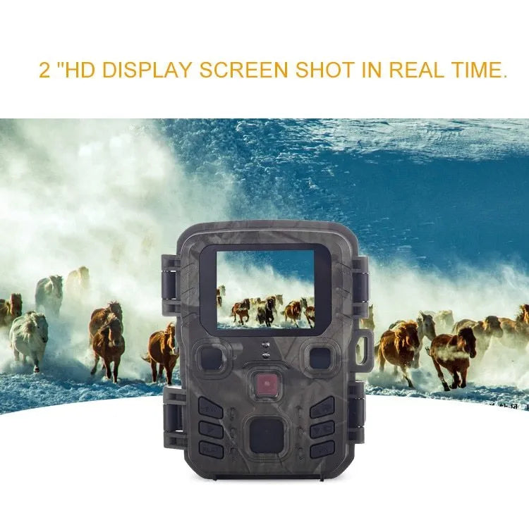 Black plastic infrared night vision surveillance device for 12MP monitoring
