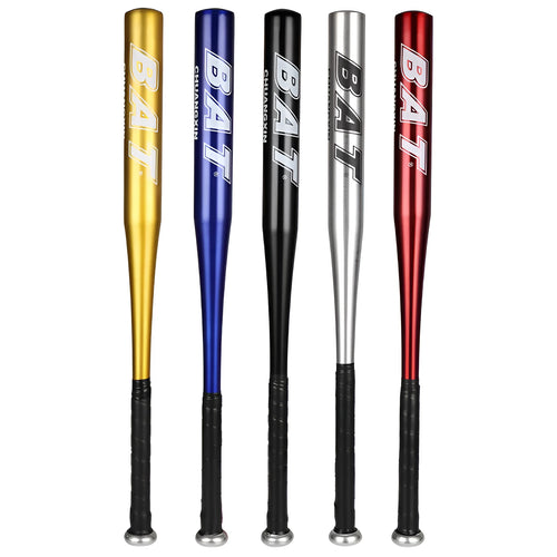 A6061 aluminium alloy baseball bat for training with black finish and non-slip rubber grip