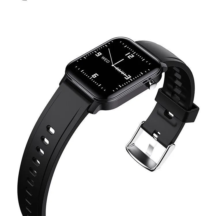 M2 smart bracelet watch with colour display on a silicone wristband, shown in black colour