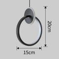 Nordic double ring fish chandelier pendant lamp in black aluminium alloy with LED light source