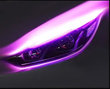 Flexible silicone car LED daytime running light strip with flowing turn signal function in 30cm length.