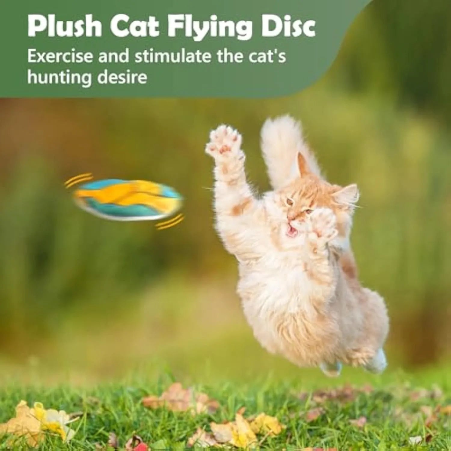 5cm catnip flying disc toy with plush exterior and sports ball patterns for indoor cats