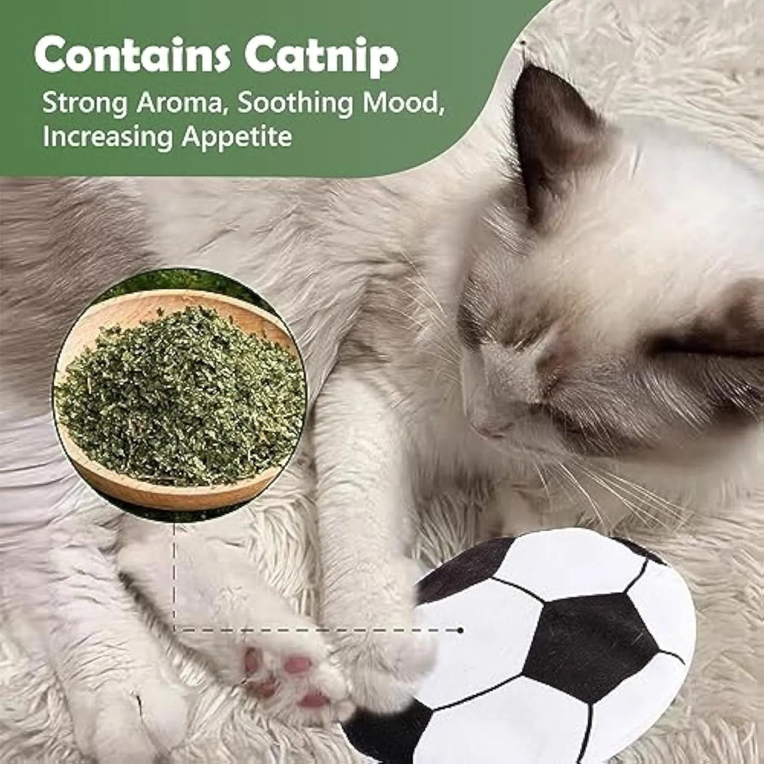 5cm catnip flying disc toy with plush exterior and sports ball patterns for indoor cats