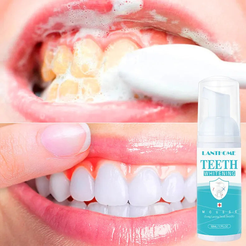 Teeth whitening mousse 50ml oral care foam for adult whitening cleaning