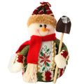 Red green white flannel snowman Christmas decoration 18x13cm hanging ornament