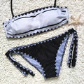Strapless bikini set for women with tie side bottom available in S M L