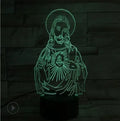 Religious series 3D night light with Jesus design, USB battery dual-use, touch switch, 200x150x87mm, 0.3kg