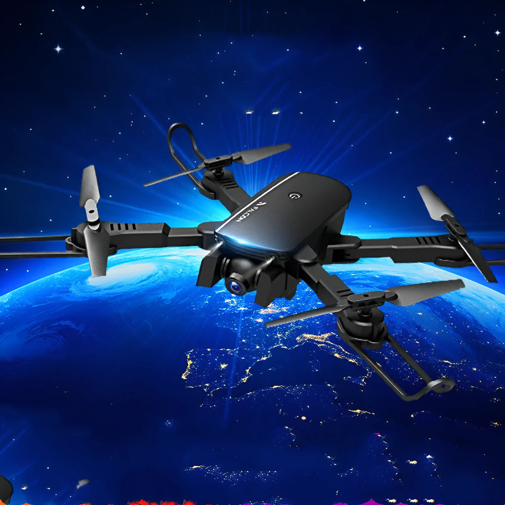 4K HD professional remote control quadcopter in black with four rotors