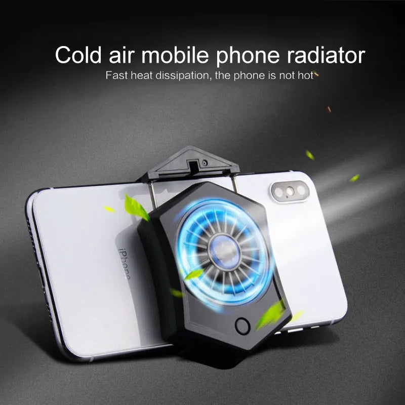 Black and white USB mobile phone radiator cooling fan for gaming consoles