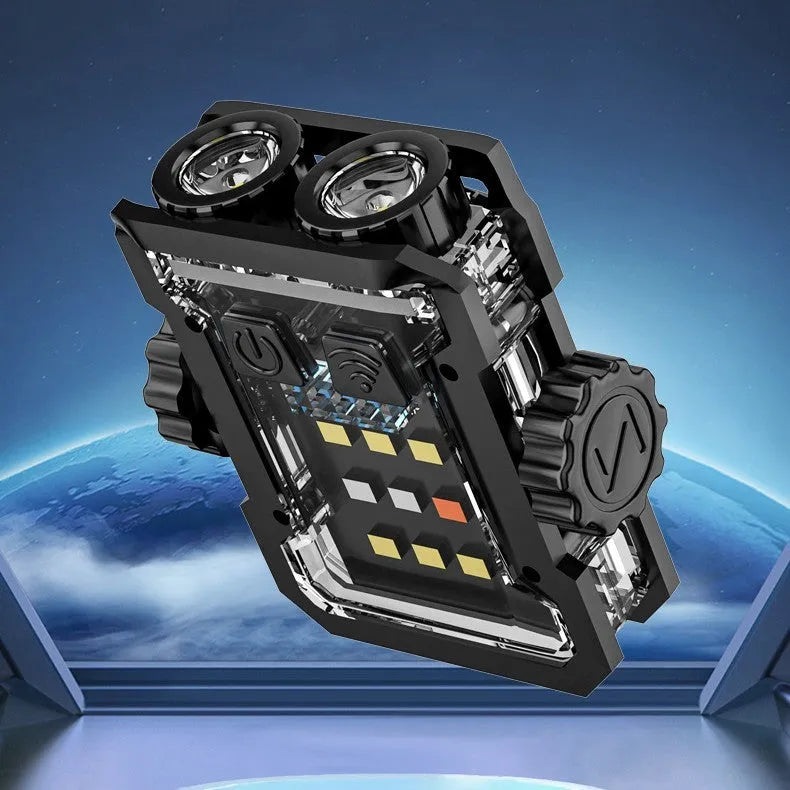 Black aluminium keychain flashlight with Type-C charging port attached to keyring