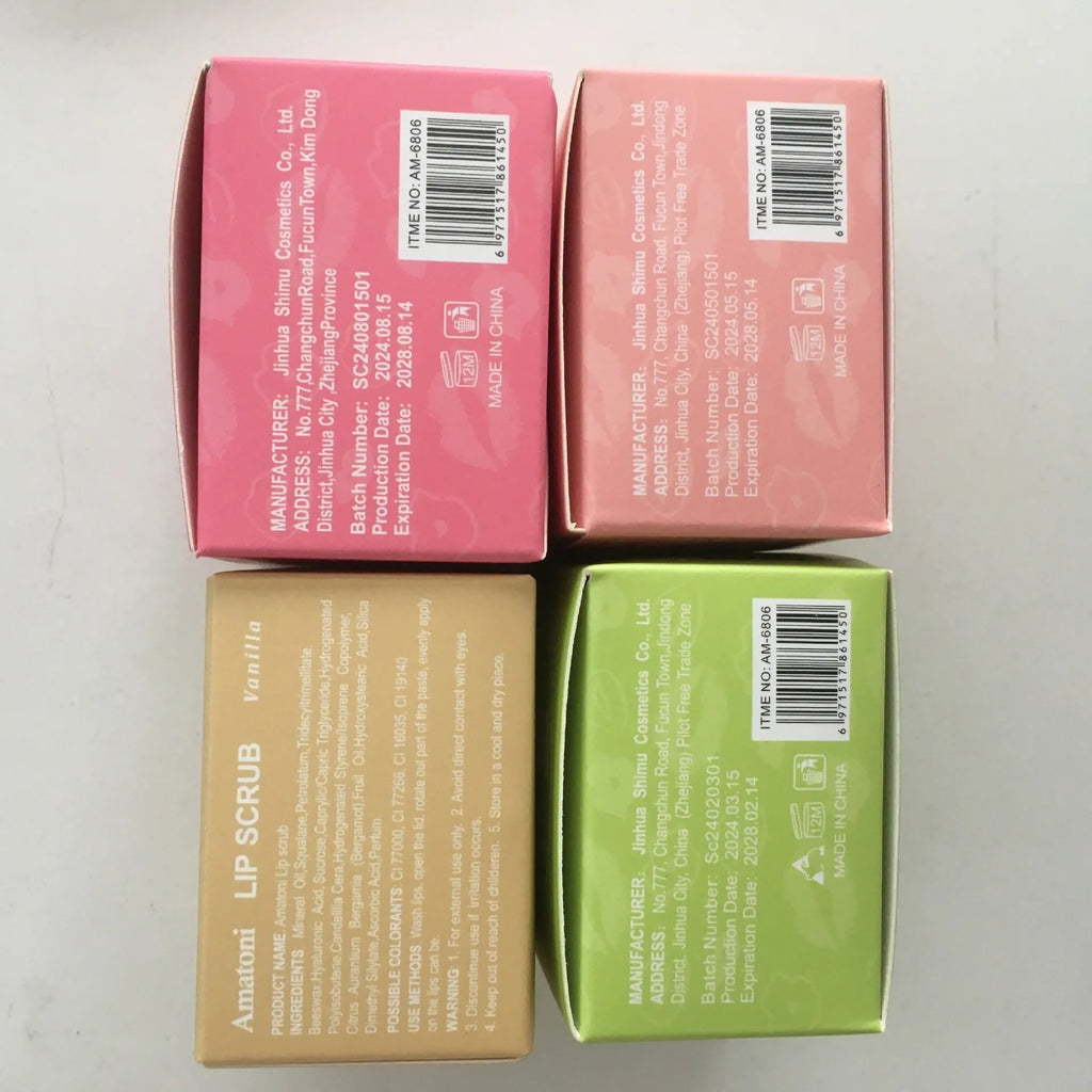 30g pot of fruit flavour lip scrub cream in coconut, raspberry, vanilla, or watermelon options