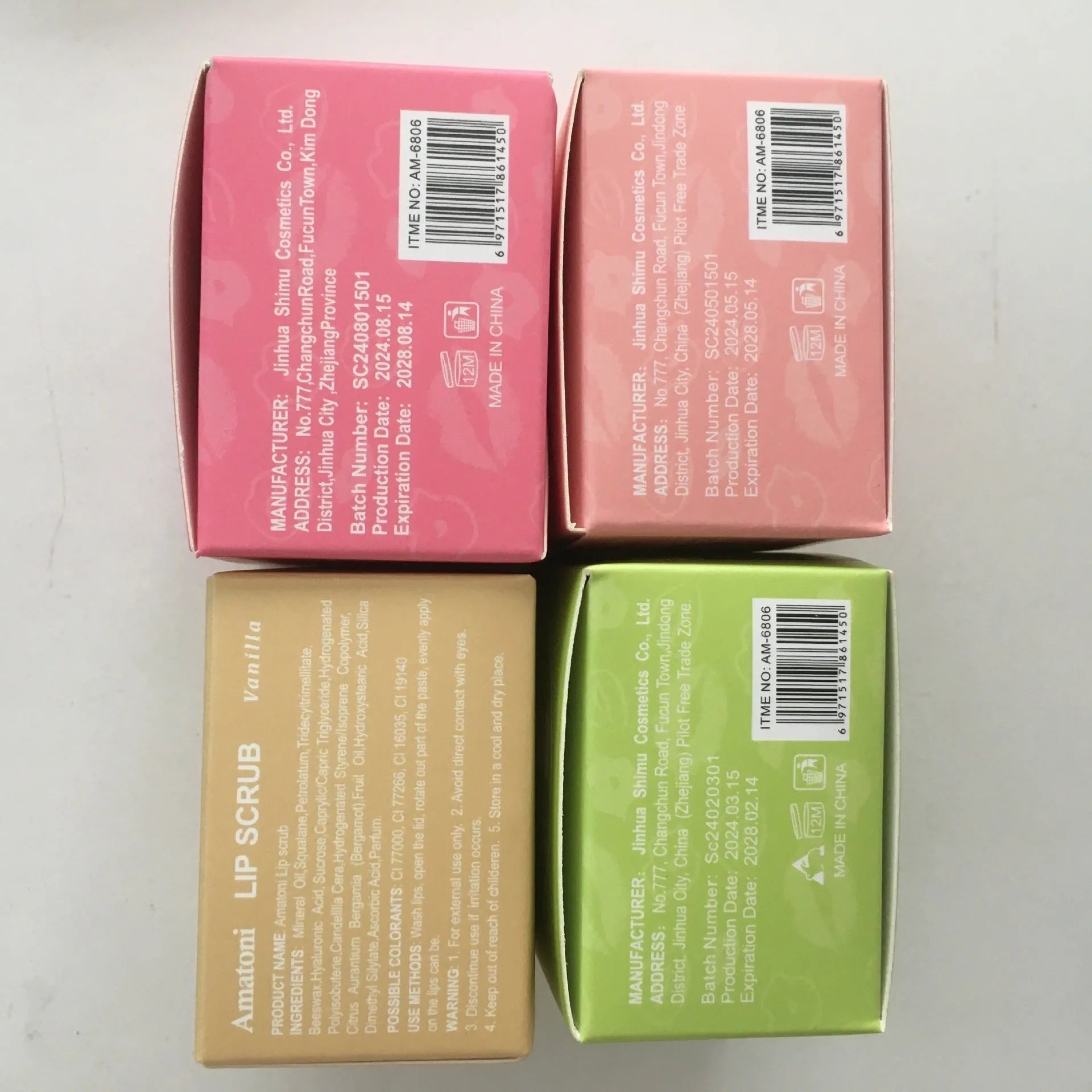 30g pot of fruit flavour lip scrub cream in coconut, raspberry, vanilla, or watermelon options