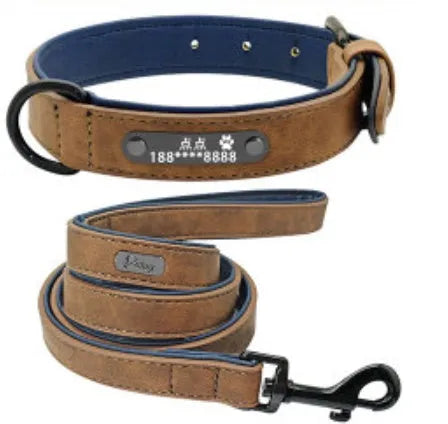Custom dog tag identity card collar with microfiber leather surface, double D buckle, and painted alloy lock in multiple colours