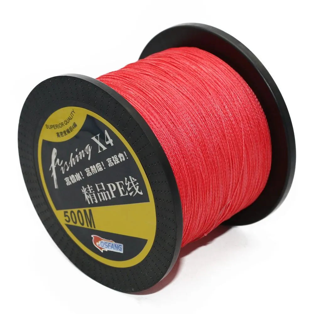 Strong pull fishing line 500 metres bulletproof fiber Four Series green