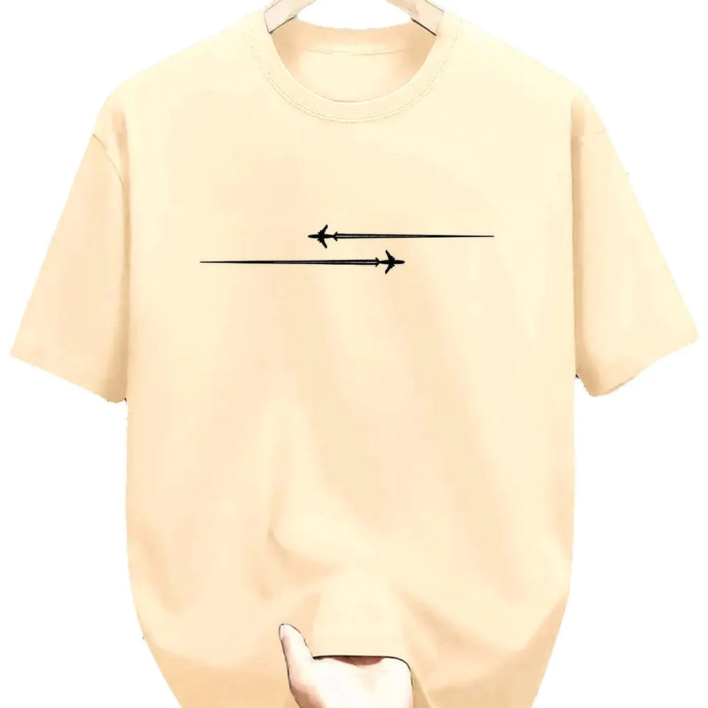 Loose fit cotton blend t-shirt with cartoon pattern print in dark grey.