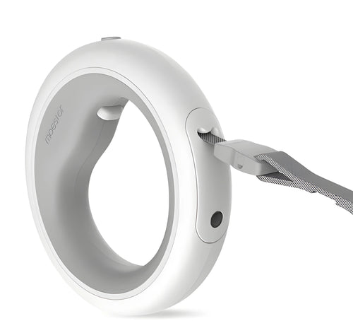 Automatic pet tractor with 138mm outer ring, 86mm inner opening, 2.6m rope, white colour option