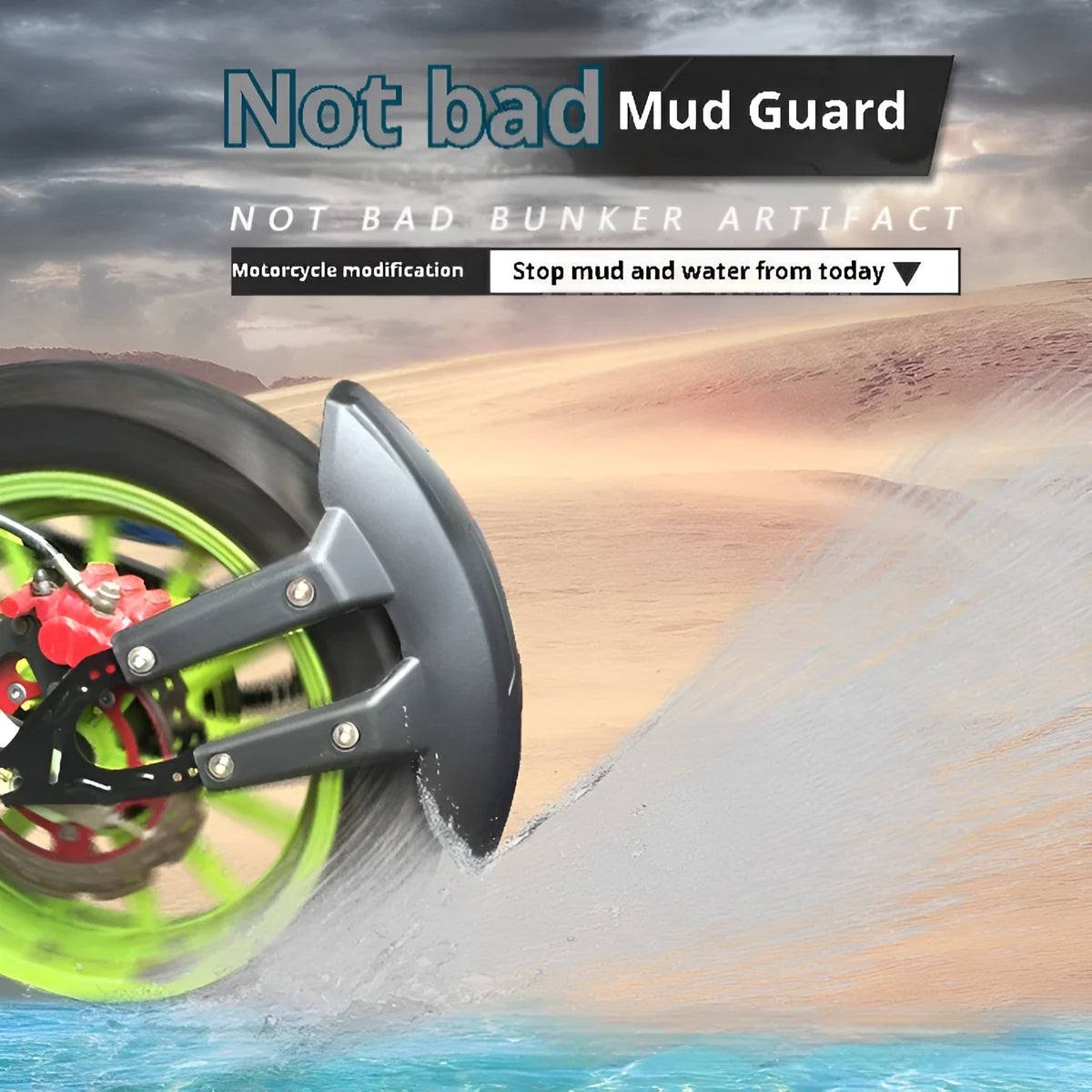 Universal motorcycle rear mudguard black plastic lengthened fender for horizon modification
