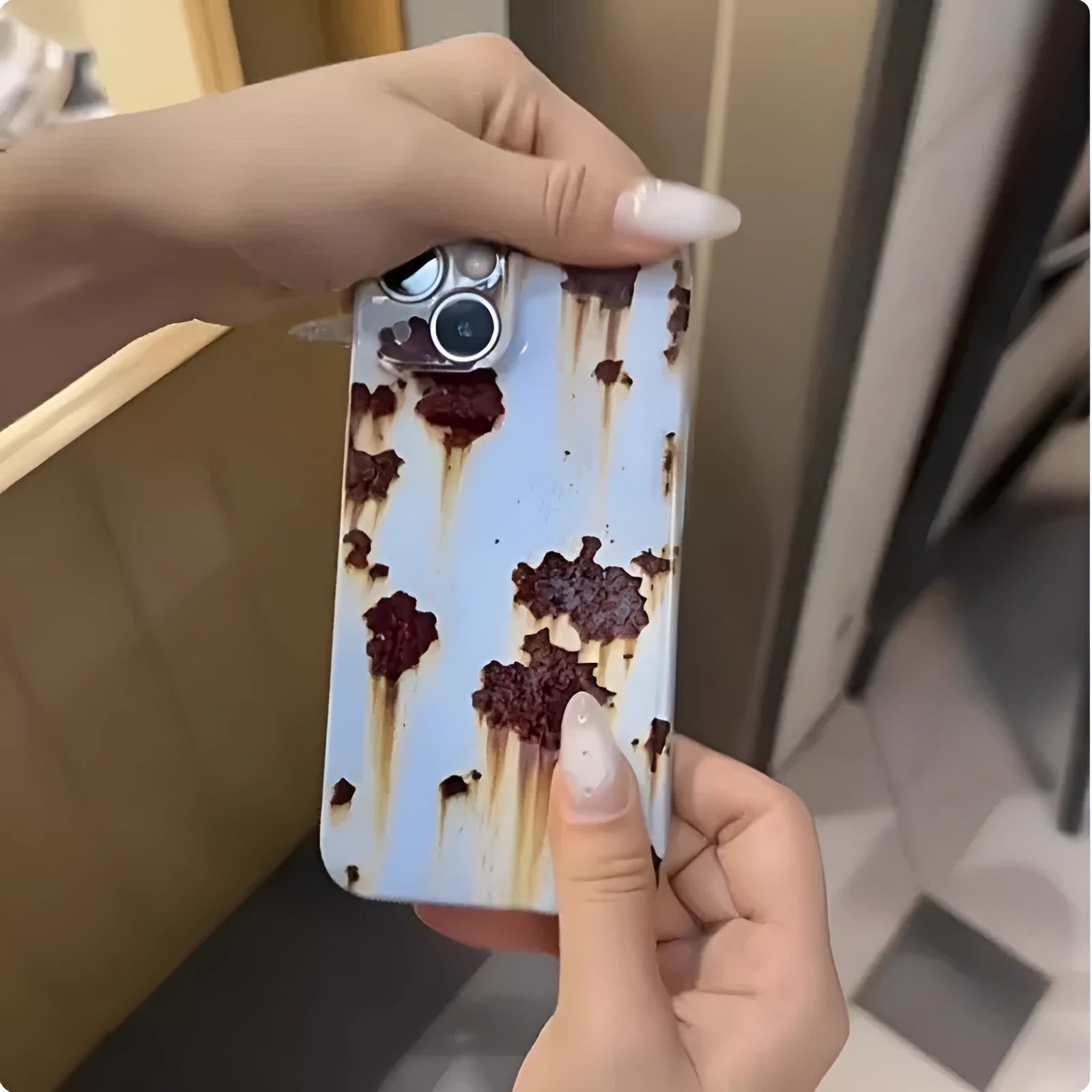 Rust Spot phone case for iPhone 16 Pro hard shell soft shell with heat dissipation and drop resistance