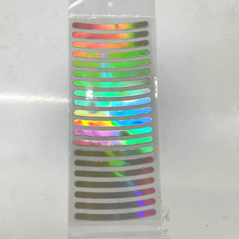 20-piece car wheel hub reflective stickers in PVC with multiple colour options for tyre warning and decoration