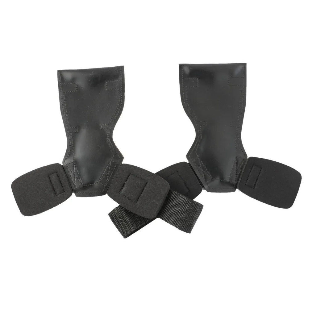 Black rubber non-slip booster hose belt for weightlifting and rock climbing grip aid.