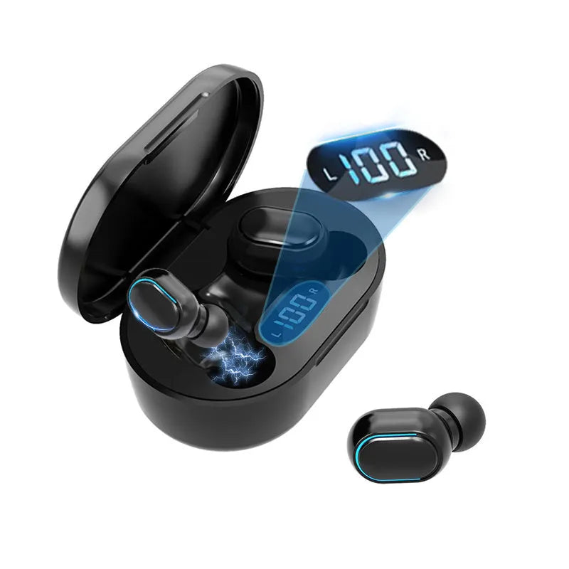 Black Bluetooth earphone with ABS body Type-C port mixed colour pack
