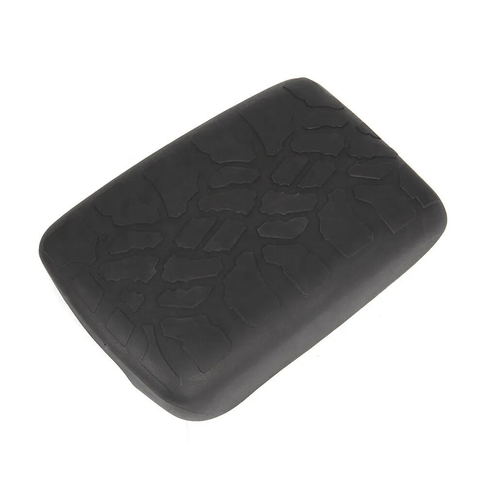 Black rubber central armrest pad for Jeep Wrangler JK JKU 2015-2018 interior centre console