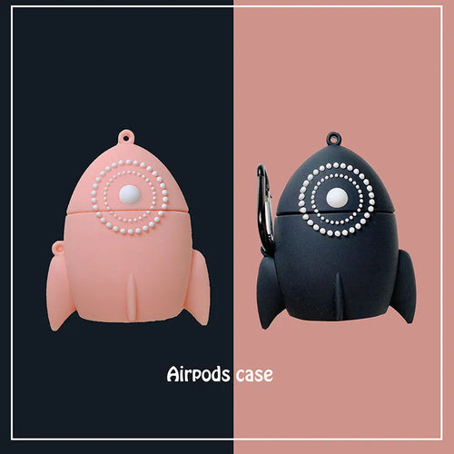 Pink silicone protective case for AirPods 1 and 2 generation charging case