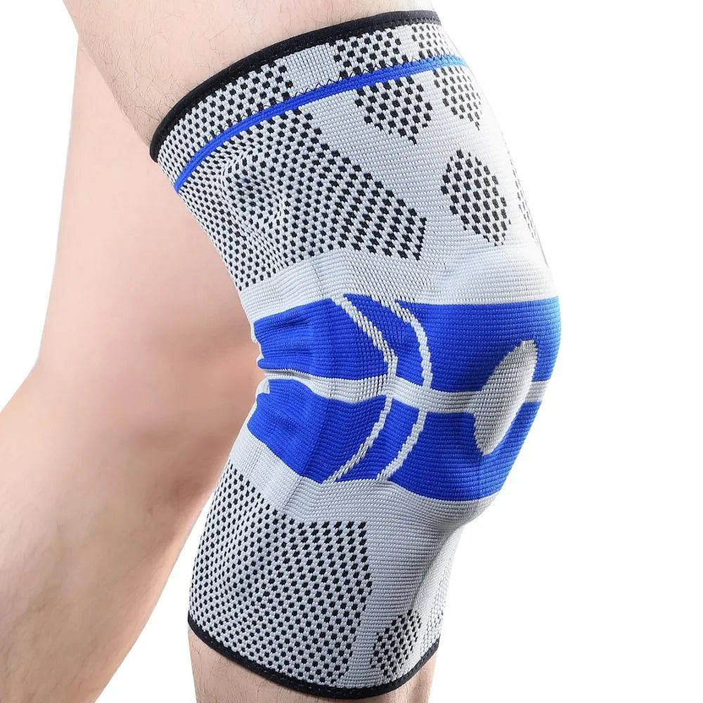 Spandex sports knee pads for running and cycling – black compression support for adult men and women