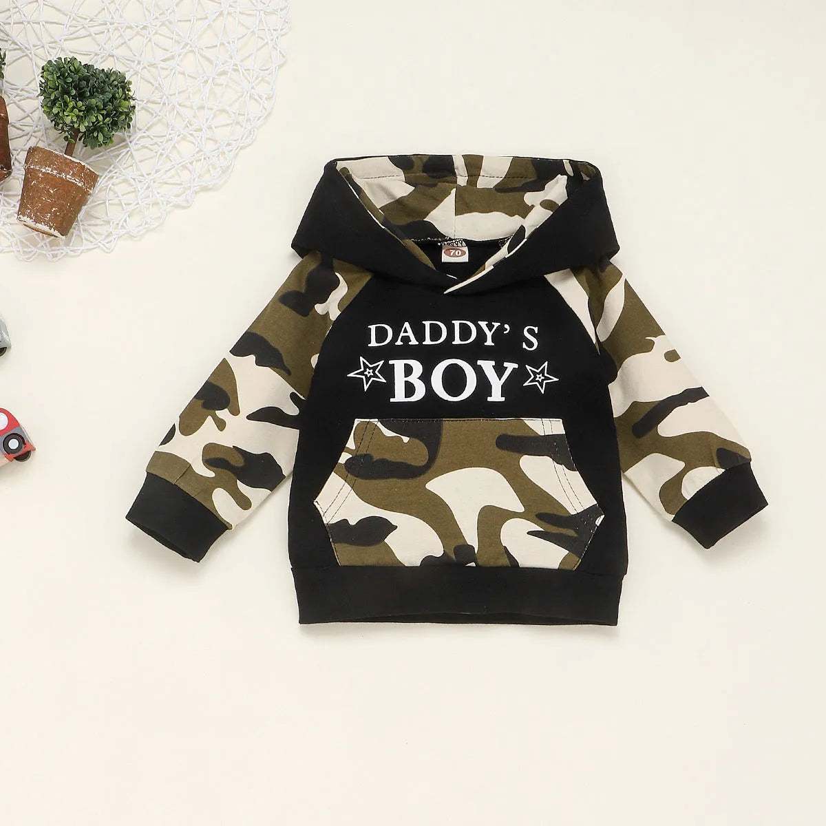 Green cotton t-shirt top for boys aged 1-3 years, size 80-100cm, plain front