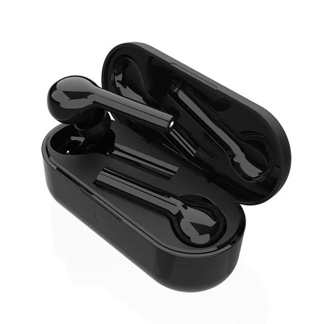 Black and white touch control wireless in-ear headset with Bluetooth 5.0 technology
