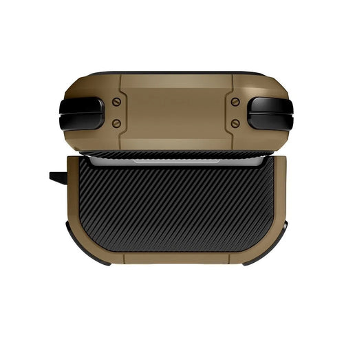 Black AirPods protective shell case for AirPods 1, 2, and Pro models on a white background.