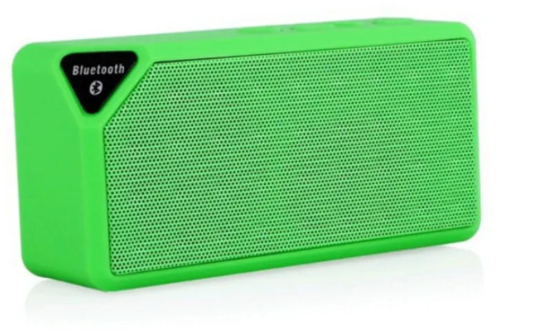 Cannon X3 cube-shaped portable Bluetooth speaker in black, blue, green, red, and yellow colour options.