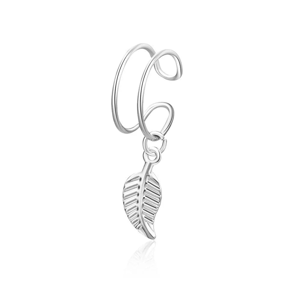 15-piece gold metal clip-on earring set with geometric round and ring shapes