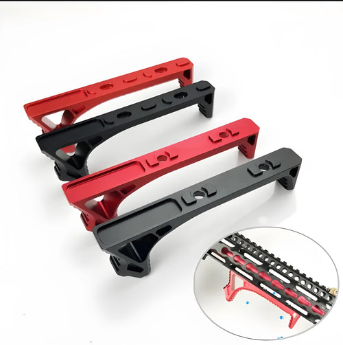 Aluminium keymod and mlok hand stop for ar15 tactical rifles in black and red colour options