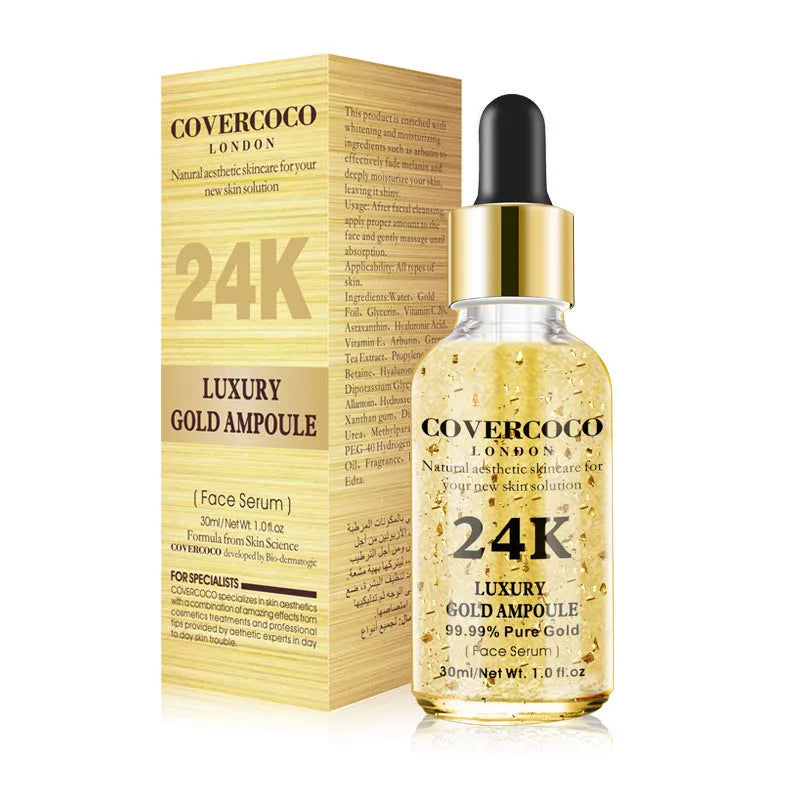 24K Golden Face Moisturizing Cream 30ml jar with yellow gold formula for lifting firming and brightening skin