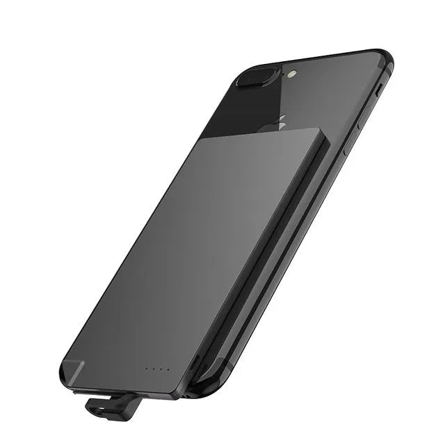Silver ultra-thin graphene power bank measuring 140x72x4mm with 4000mAh capacity