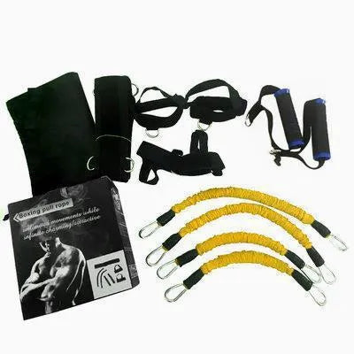 Bounce Elastic Equipment Resistance Training Device Stretch Trainer with Elastic Rope Length 35cm Total 40cm for Waist Abdominal Leg Muscles Black Blue Green Red Yellow