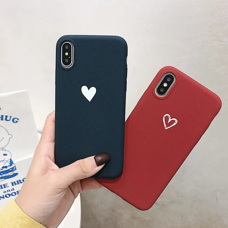 Frosted matte phone case with cartoon pattern for Huawei and iPhone