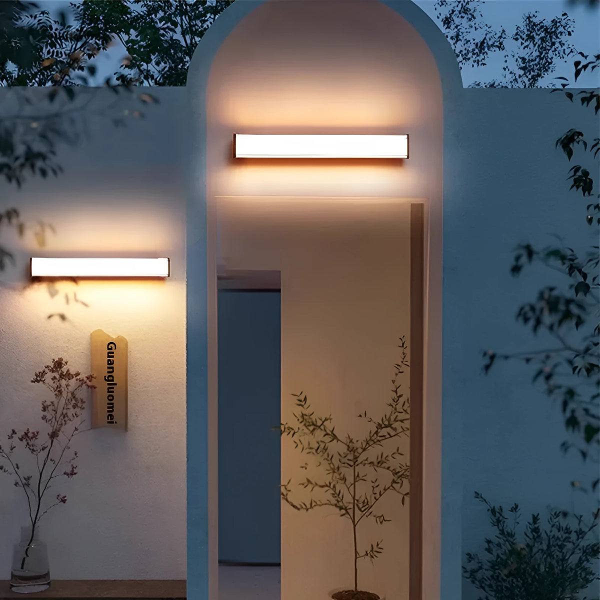 Outdoor wall lamp for villa hotel courtyard entrance, 220V, 30cm to 120cm, modern simple style