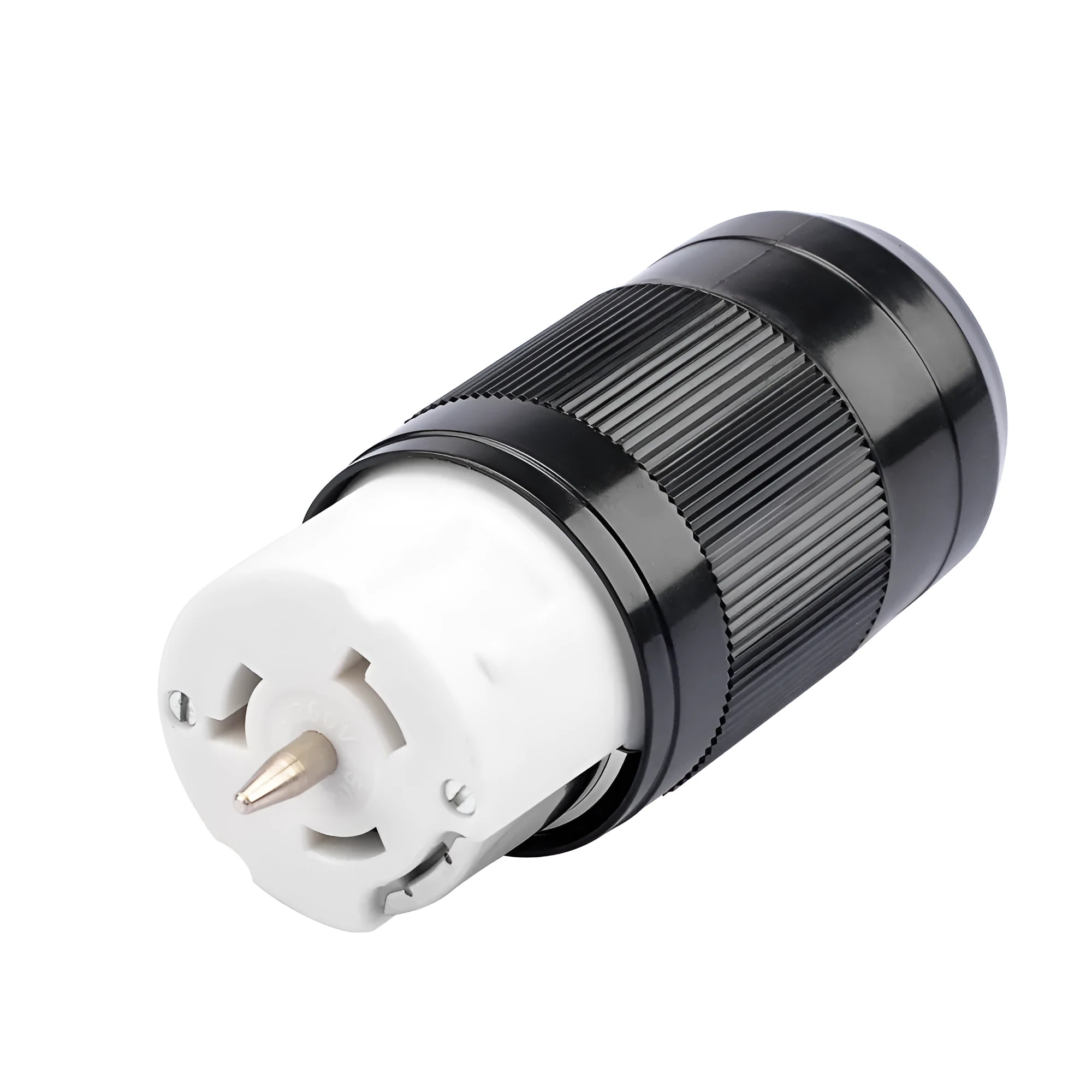 American RV 125V power plug with rear pull ring and 50AFDC1 tip