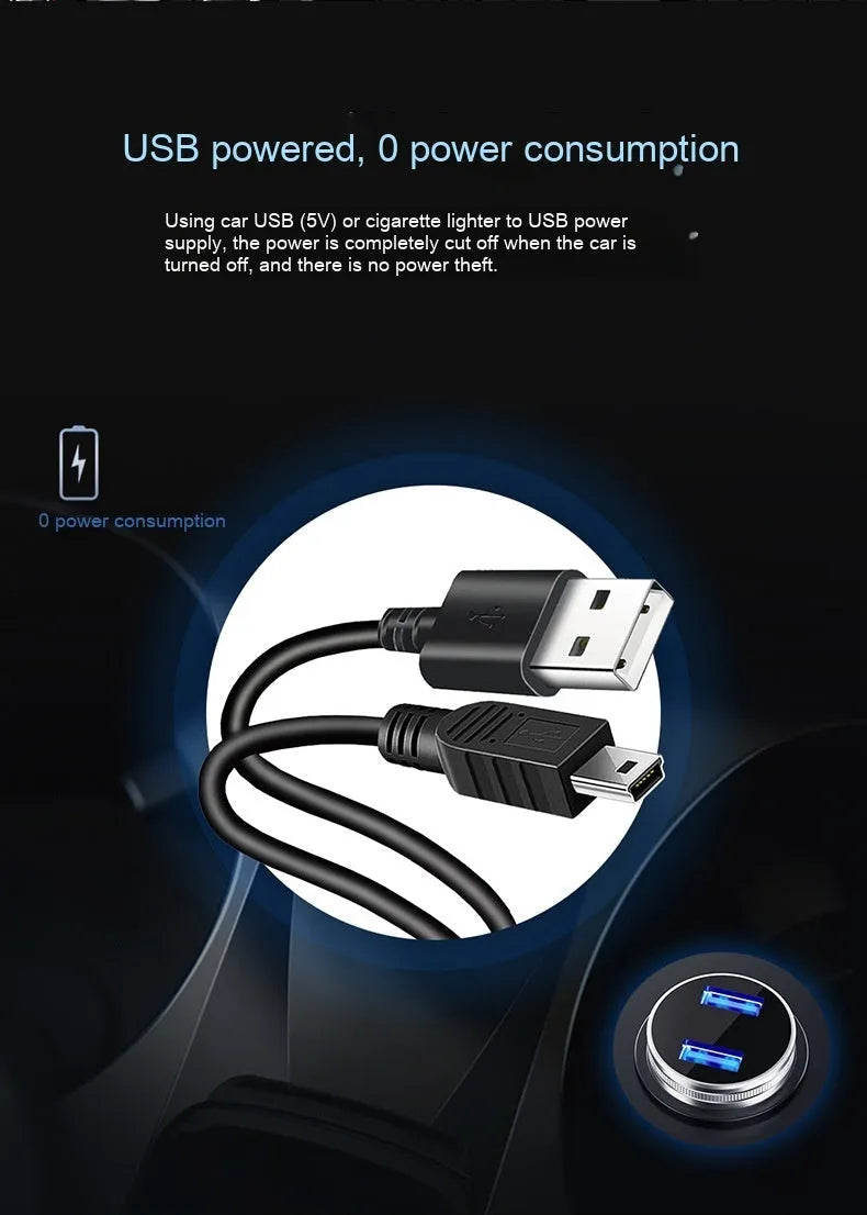 Black universal car head-up display GPS speed projector with USB cable for dashboard mounting