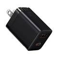 Super Silicon 30W mobile phone charging head in black with USB port