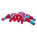 Red teddy dog toy for medium and large dogs with bite-resistant construction and squeaker