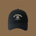 Cotton baseball cap for women embroidered couple face adjustable head circumference sun protection quick drying breathable drop resistant