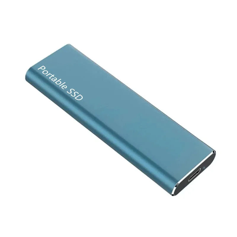 Red portable metal SSD hard drive with ultra-thin design on a grey background.