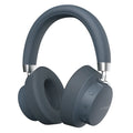 Grey sports wireless Bluetooth headset with head-mounted design and bilateral stereo sound