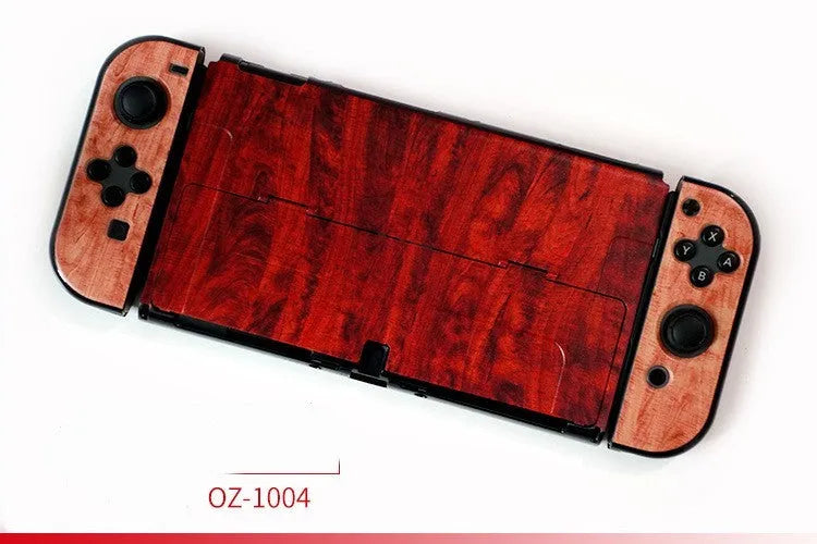 Nintendo Switch OLED hard protective case in decorative shell pattern with analogue caps