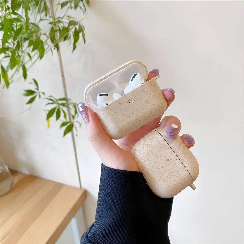 Silicone plastic degradable protective sleeve for Apple AirPods charging case soft touch solid colour