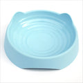Ceramic dog slow feeder bowl with maze design in blue colour for controlling fast eating